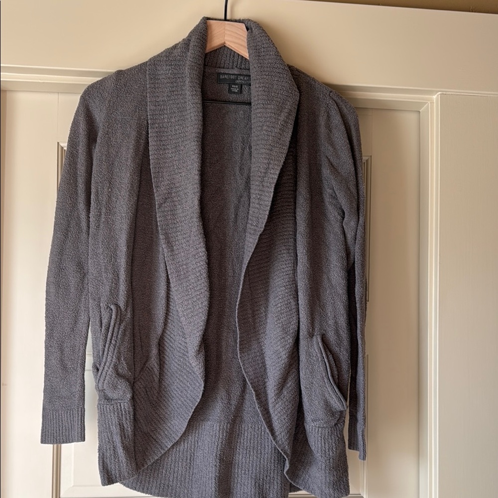 Barefoot Dreams Gray Cardigan Sweater